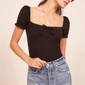 REFORMATION RIB KNIT TOP XS